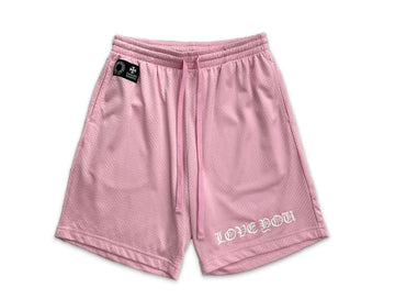 Chrome Hearts Love You Sports Mesh Shorts Pink