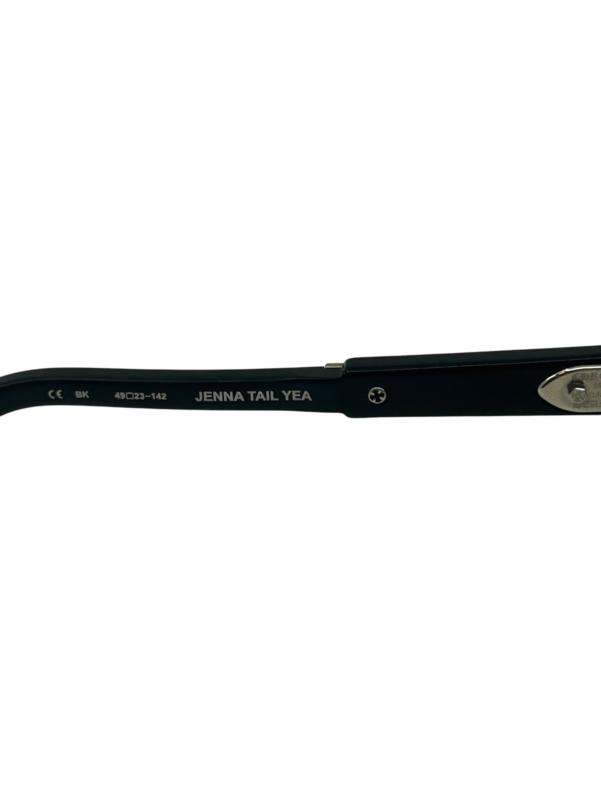 Chrome Hearts Jenna Tail Yea Glasses Black Silver Eyewear