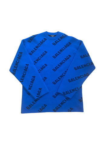 Balenciaga Logo Sweater "Blue"