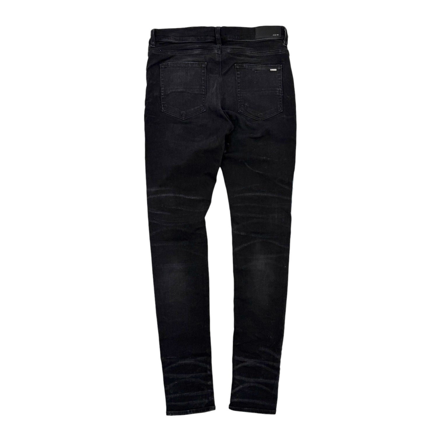 Amiri Paint Drip Logo Jeans &quot;Black&quot; - Lightly Worn