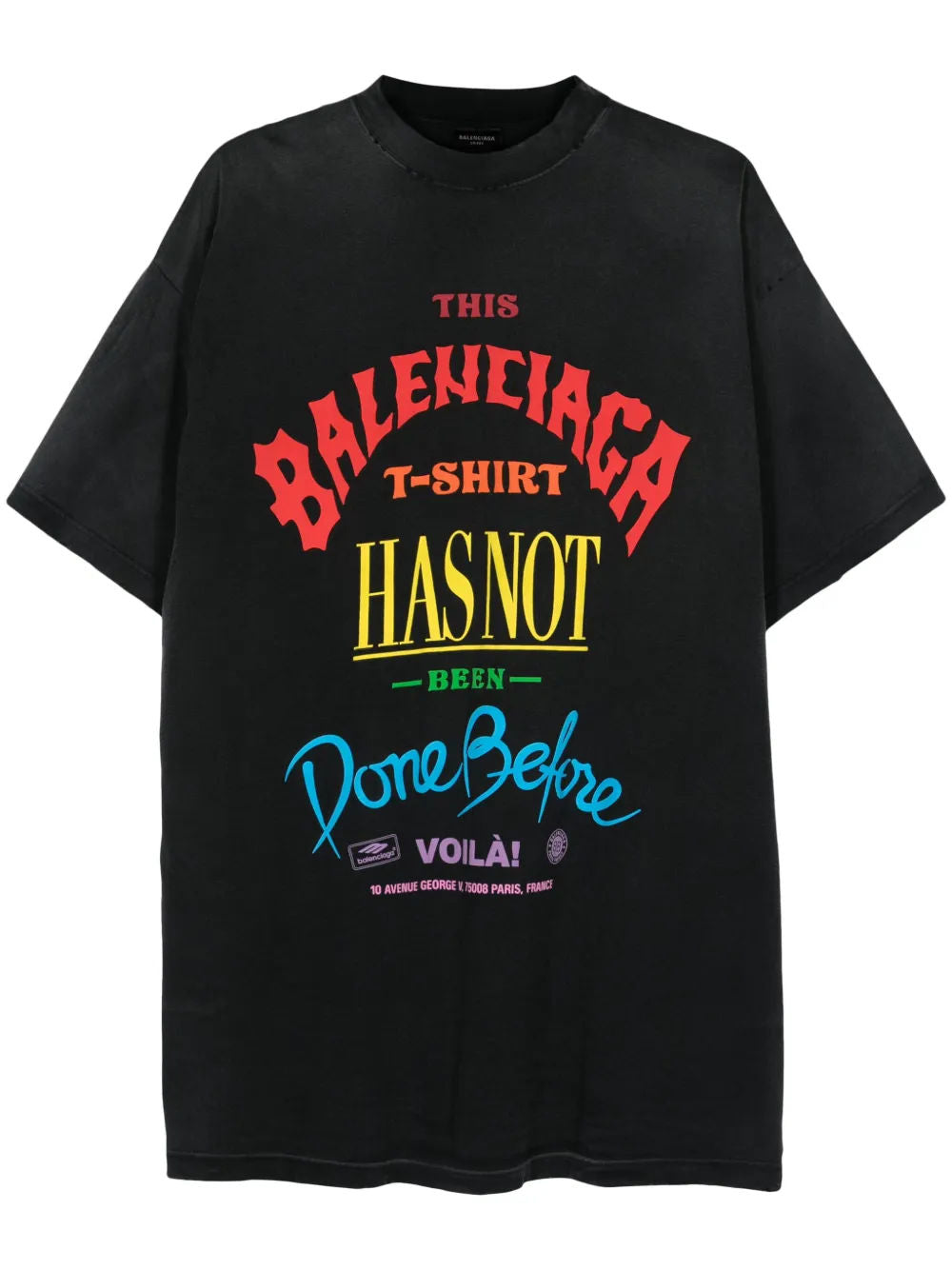 Balenciaga Not Been Done Before Tee Washed Black - Like New