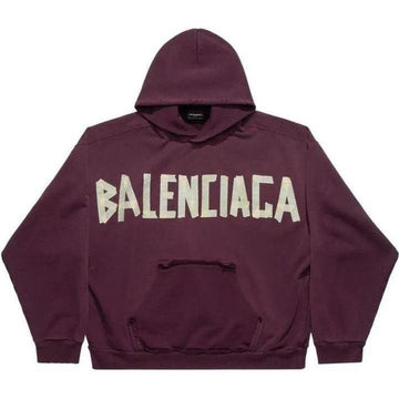 Balenciaga Tape Hoodie Burgundy