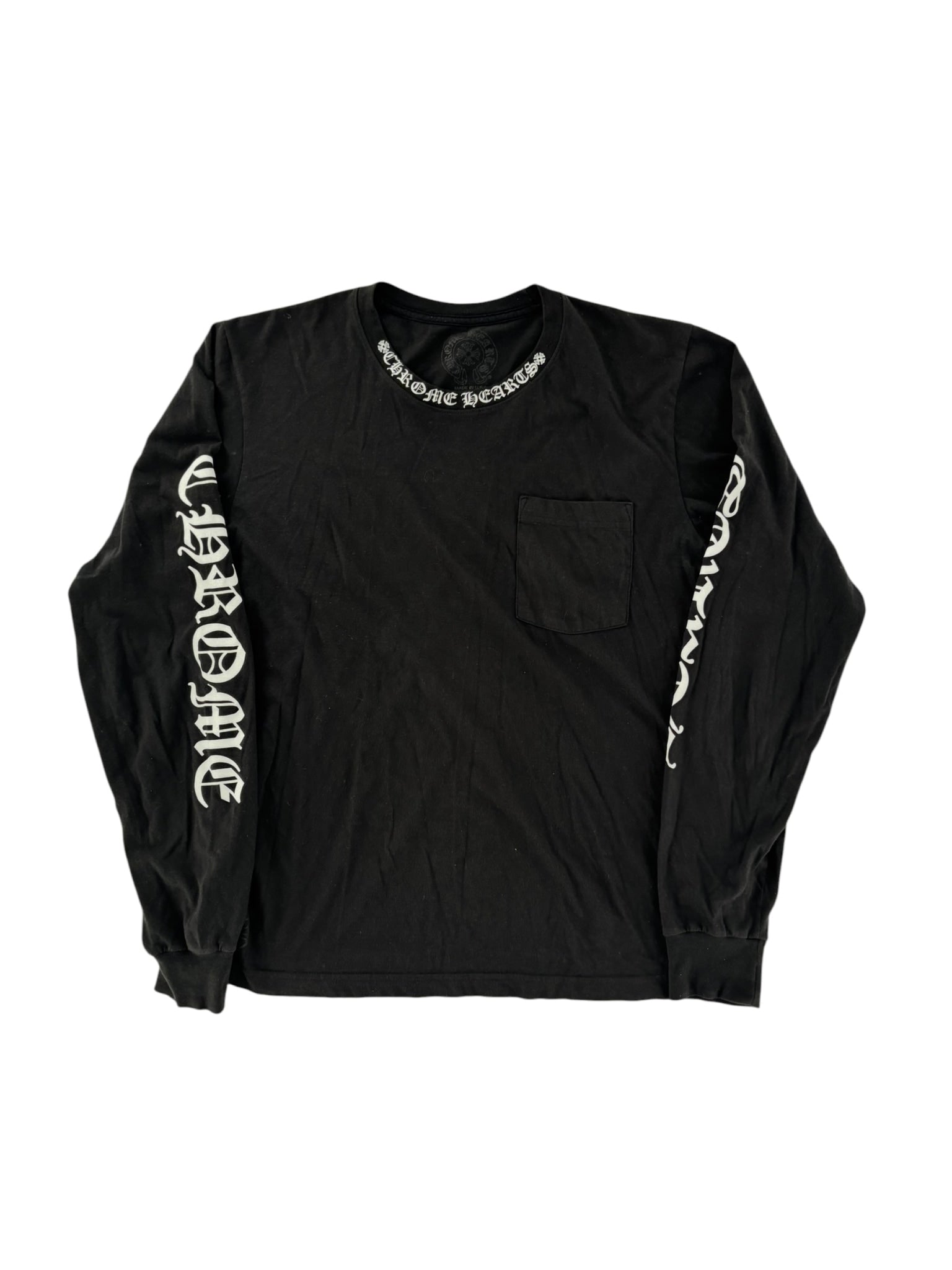 Chrome Hearts Neck Letters L/S Tee Black