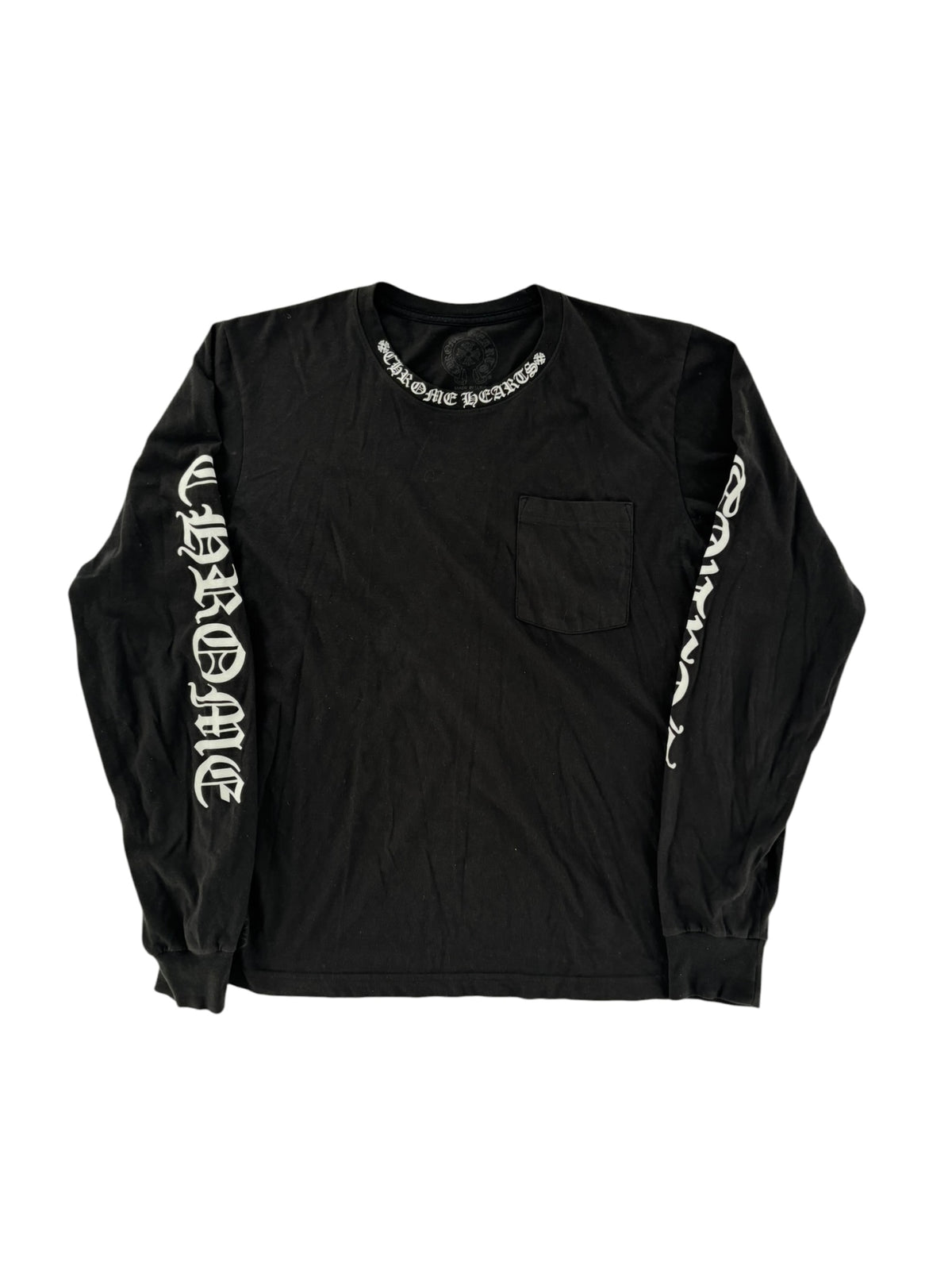 Chrome Hearts Neck Letters L/S Tee Black