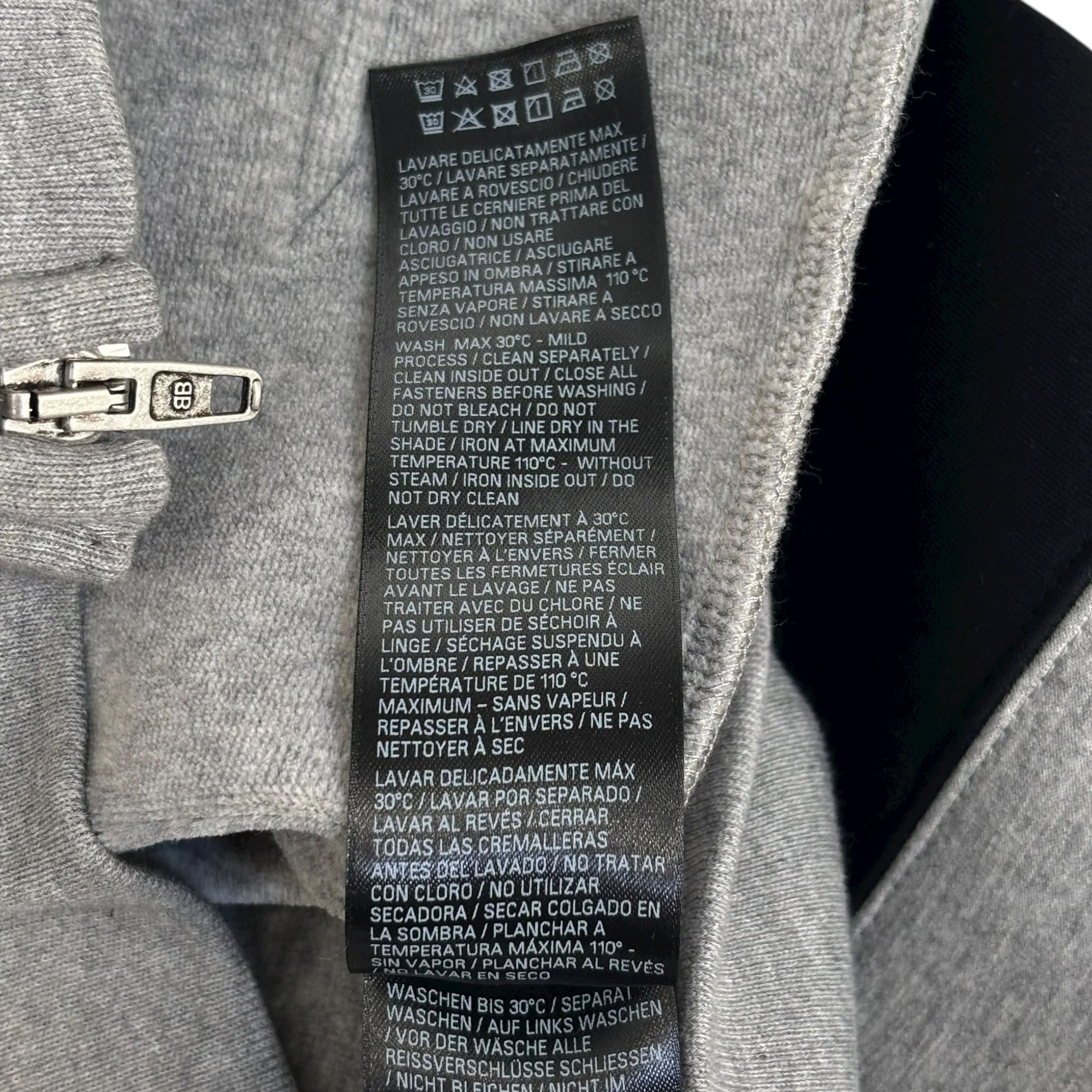 Balenciaga Gray & Black Technical Jersey Hoodie "Grey"