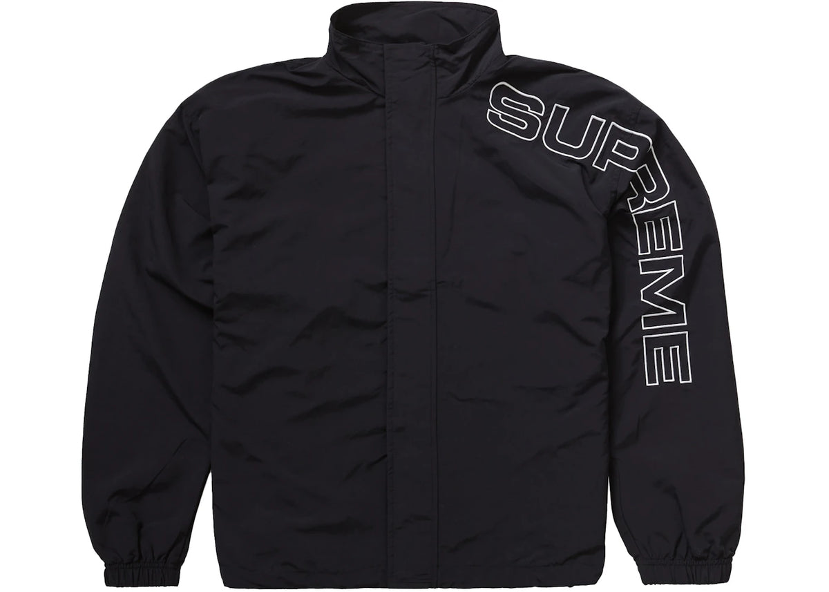 Supreme Spellout Embroidered Track Jacket Black