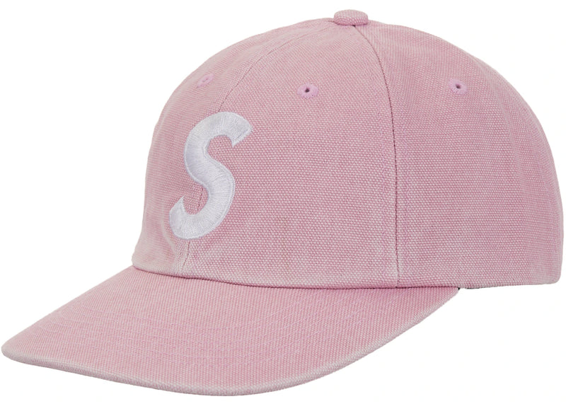 Supreme Pigment Coated Canvas S Logo 6-Panel Pink