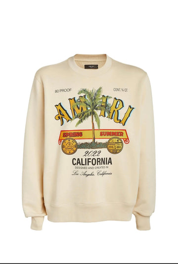 Amiri Palm Tree Crewneck "Cream" (Pre-Owned)