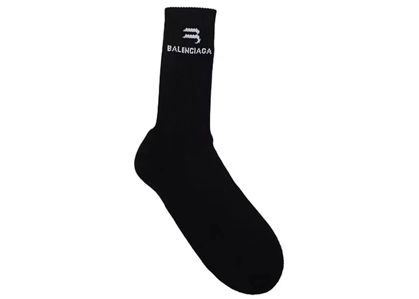 Balenciaga Sporty B Logo Socks Black/White