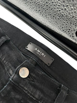 Amiri Camo Bone Patched Denim Black
