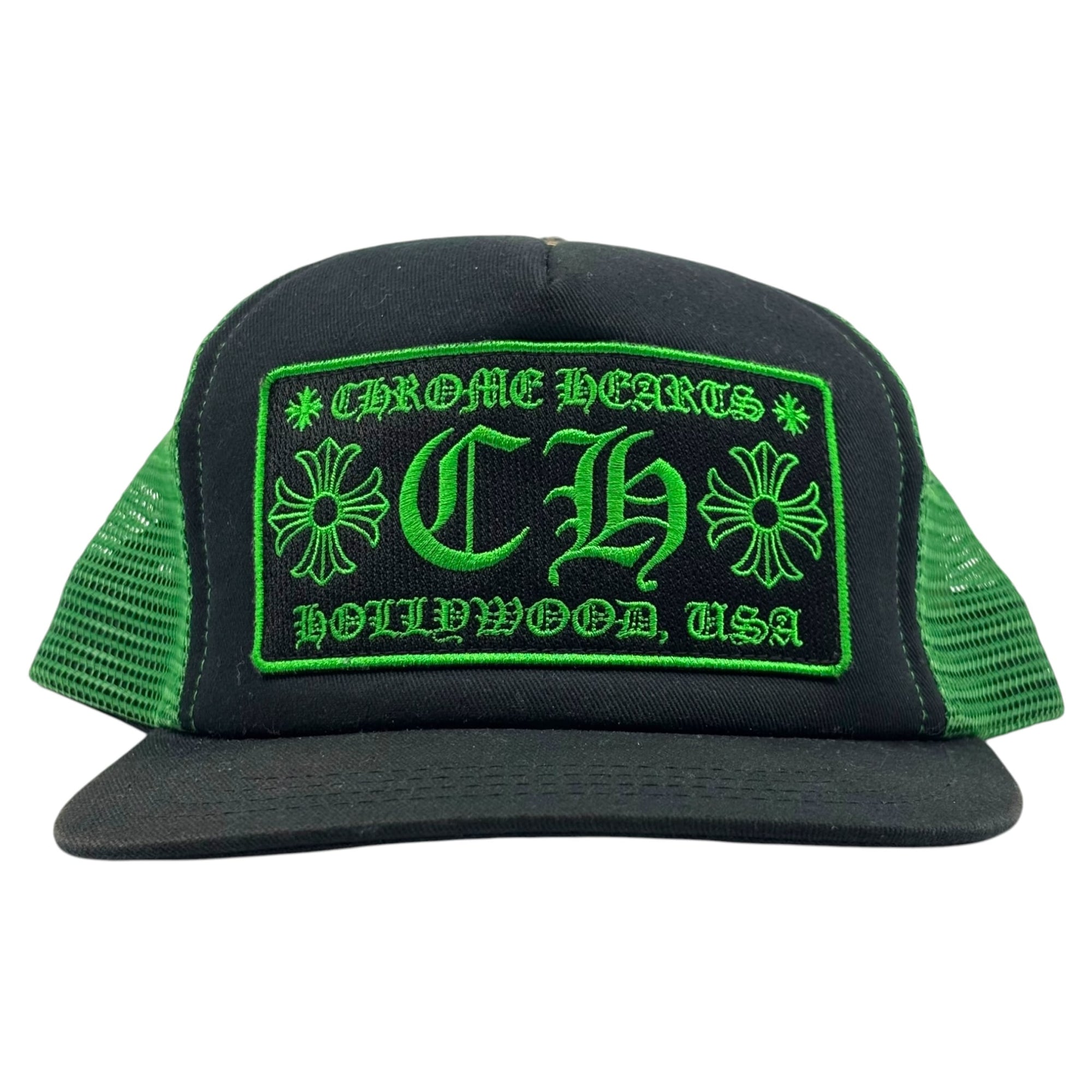 Chrome Hearts CH Hollywood Trucker Hat Black/Green