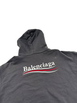 Balenciaga Political Campaign Hoodie Grey