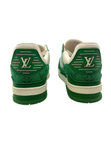 Louis Vuitton Trainer Green Monogram Denim White