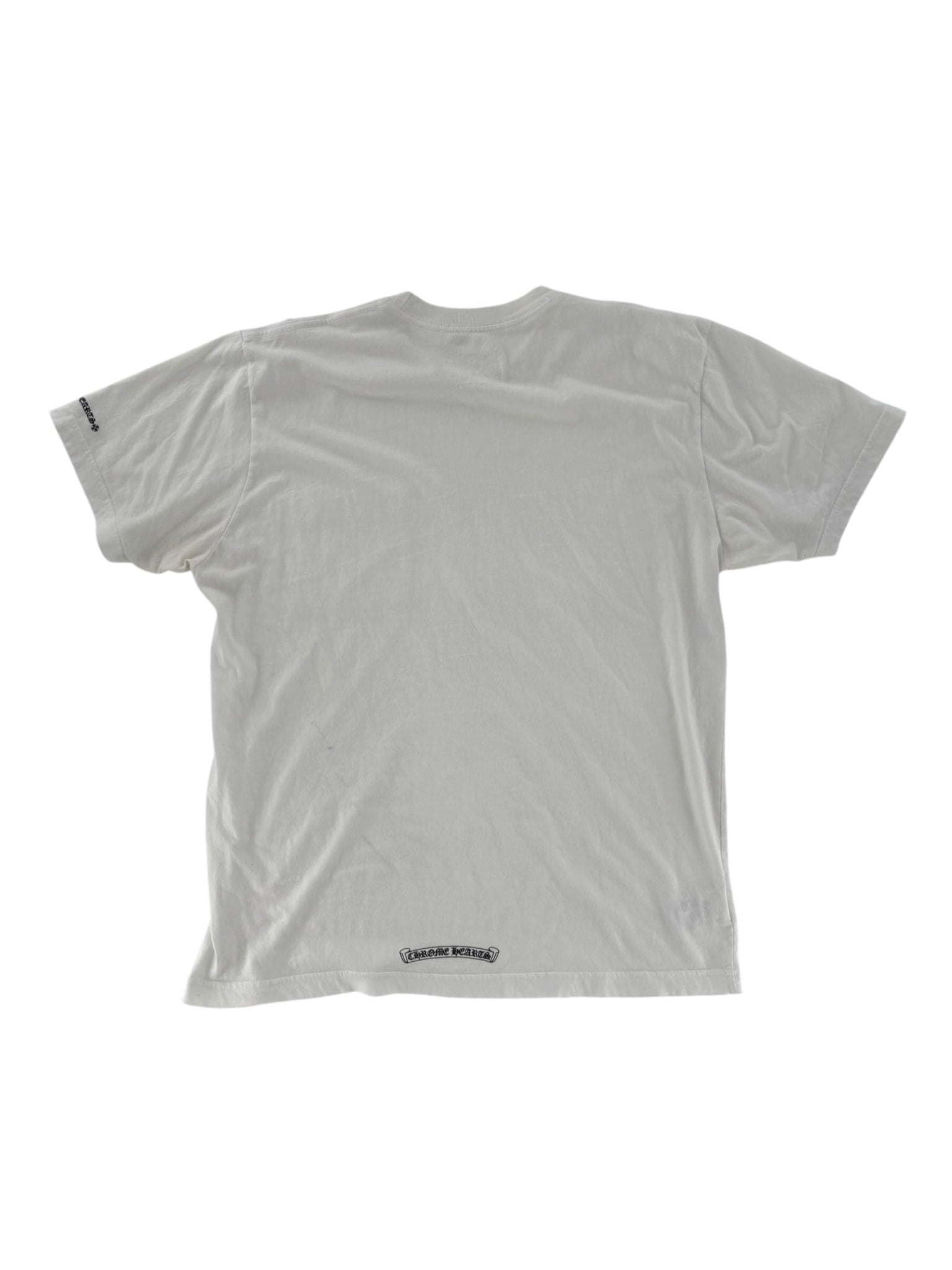 Chrome Hearts Neck Letters Logo T-shirt White