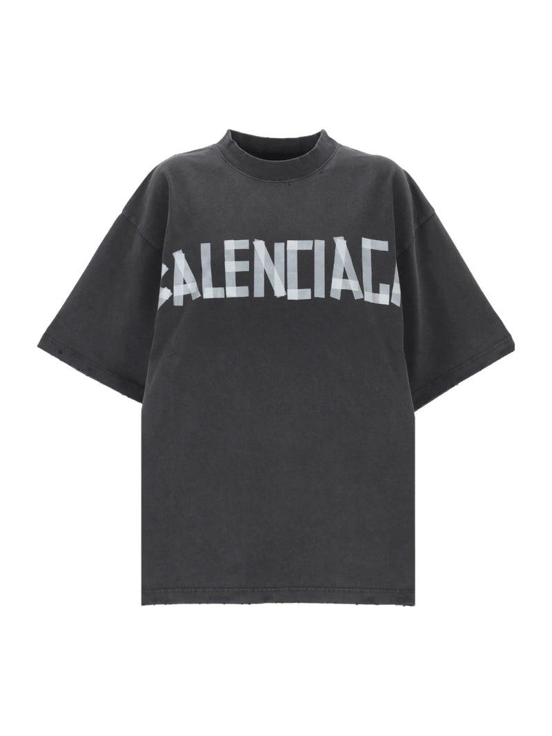 Balenciaga New Tape Type Shirt Faded Black