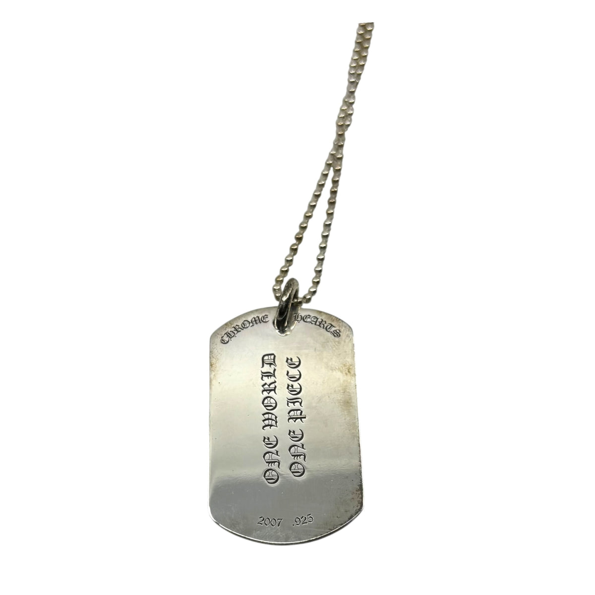 Chrome Hearts One World One Piece Dog Tag Chain
