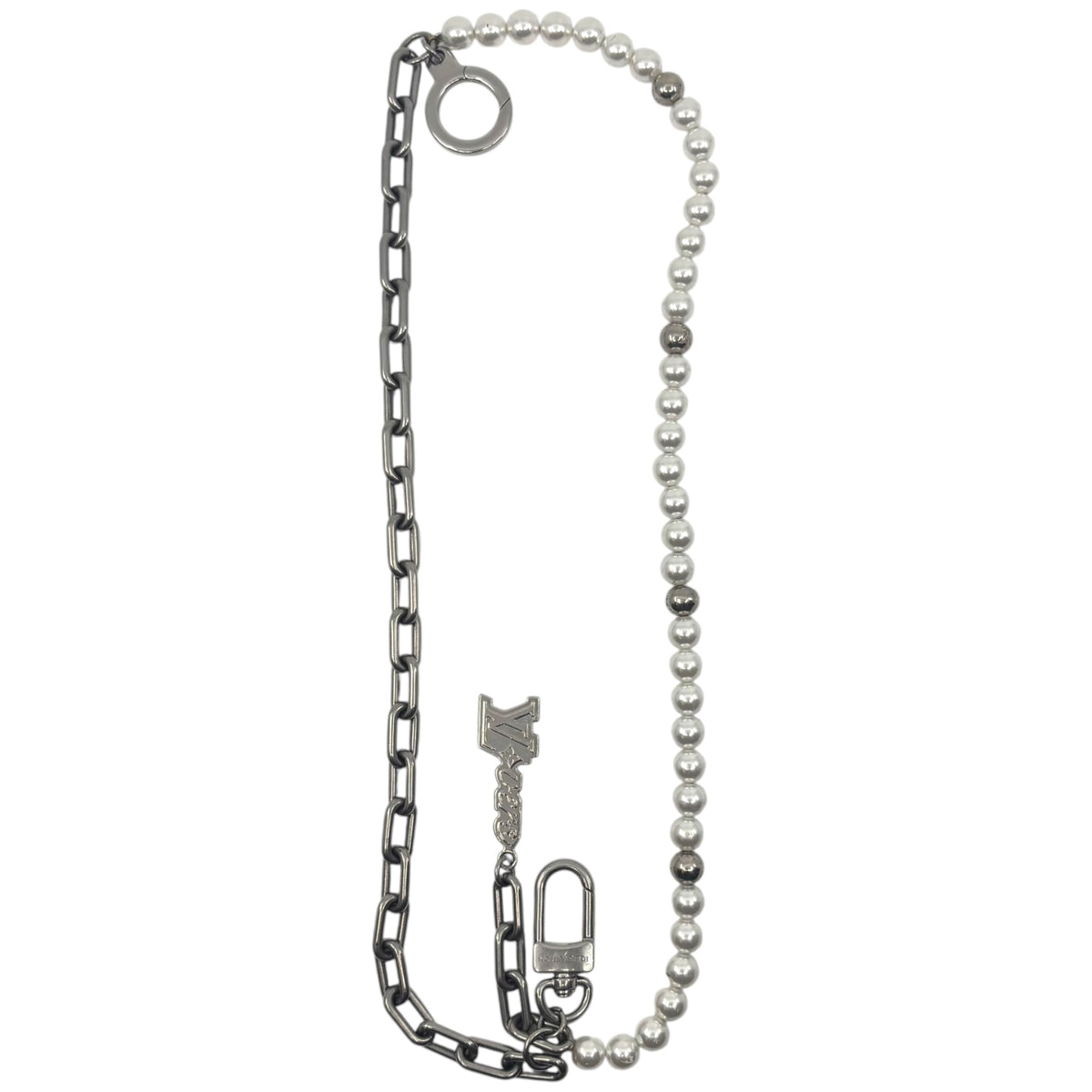 Louis Vuitton Pearls Chain Belt And Bag Charm