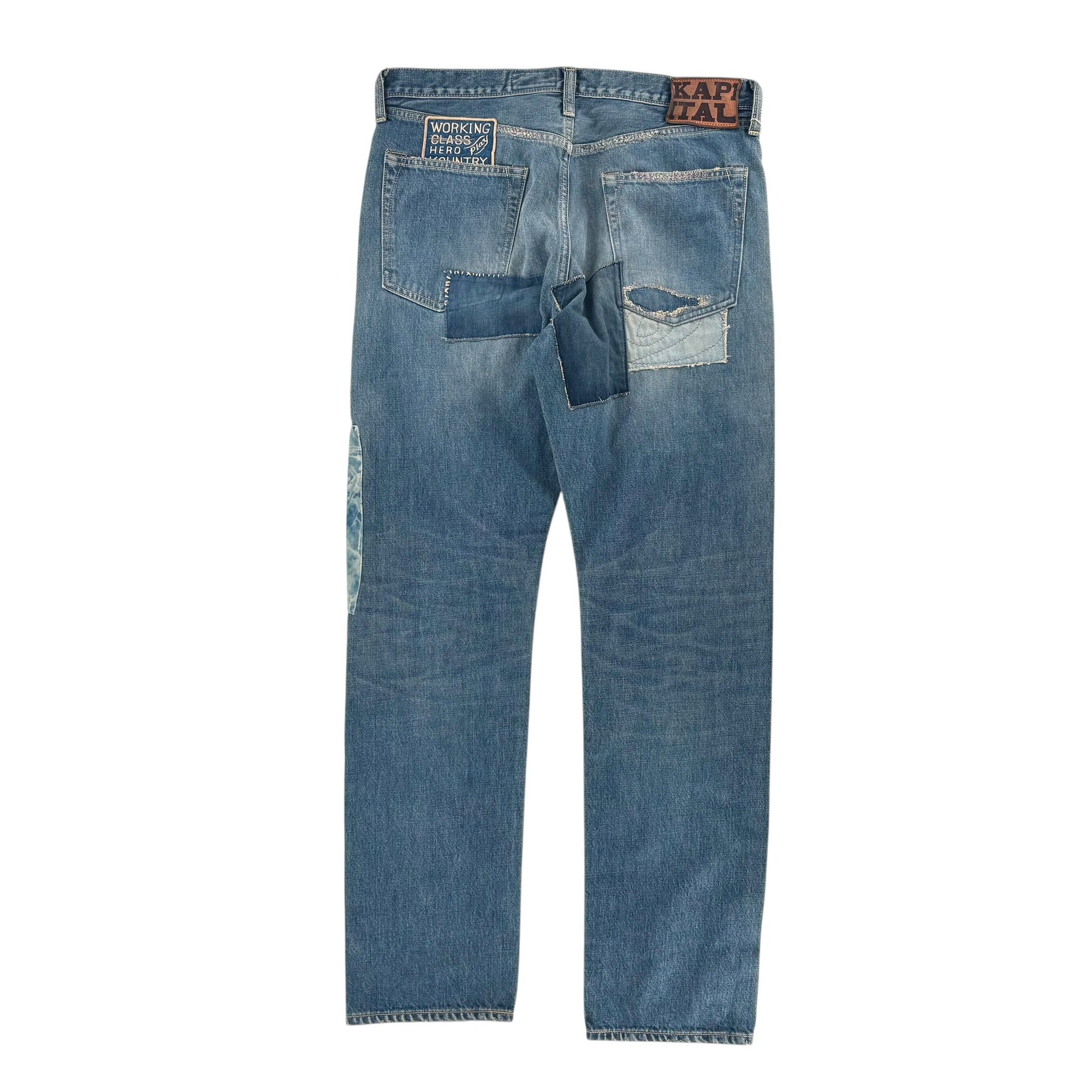 Kapital 14oz Denim 5P Monkey Cisco Blue