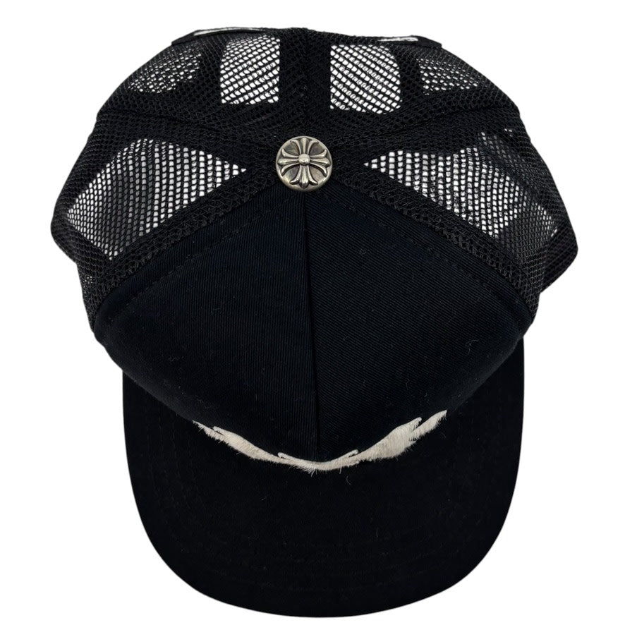 Chrome Hearts Pony Hair Cemetery Cross Patch Trucker Hat