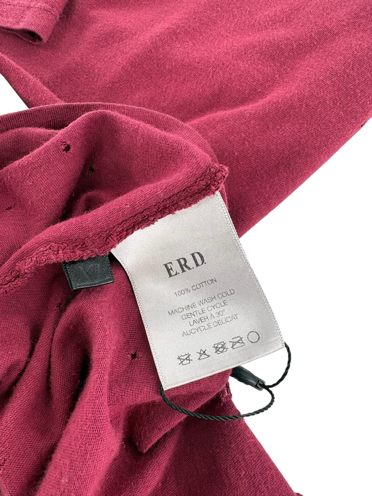 ERD Distressed Classic Logo Tee Red