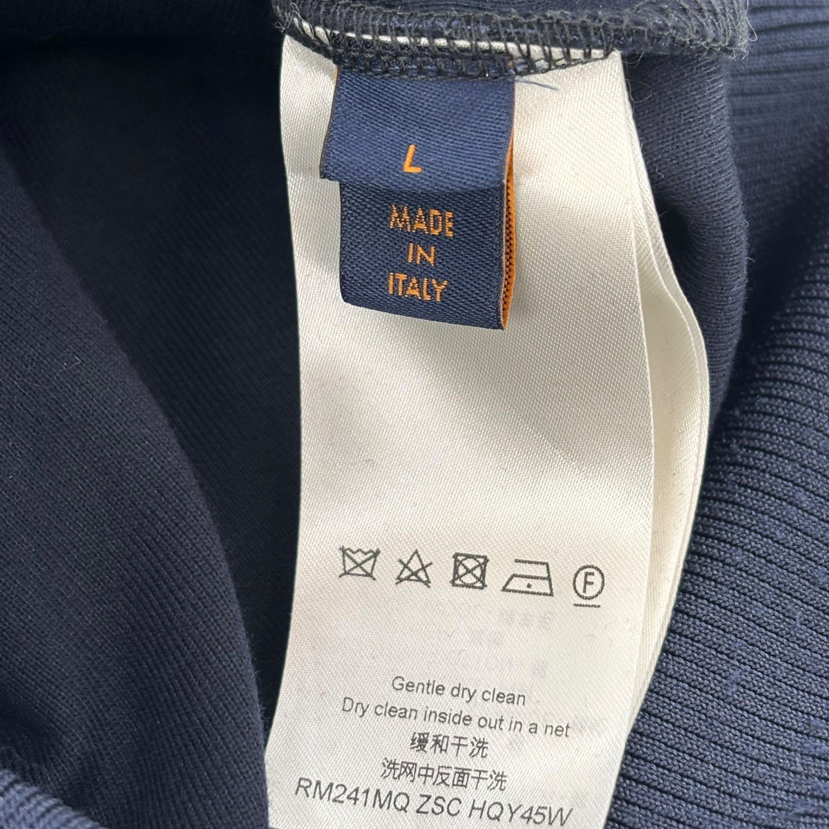 Louis Vuitton Flower Band Embroidered Track Jacket Navy