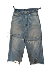 Balenciaga Destroyed Skater Jeans Blue