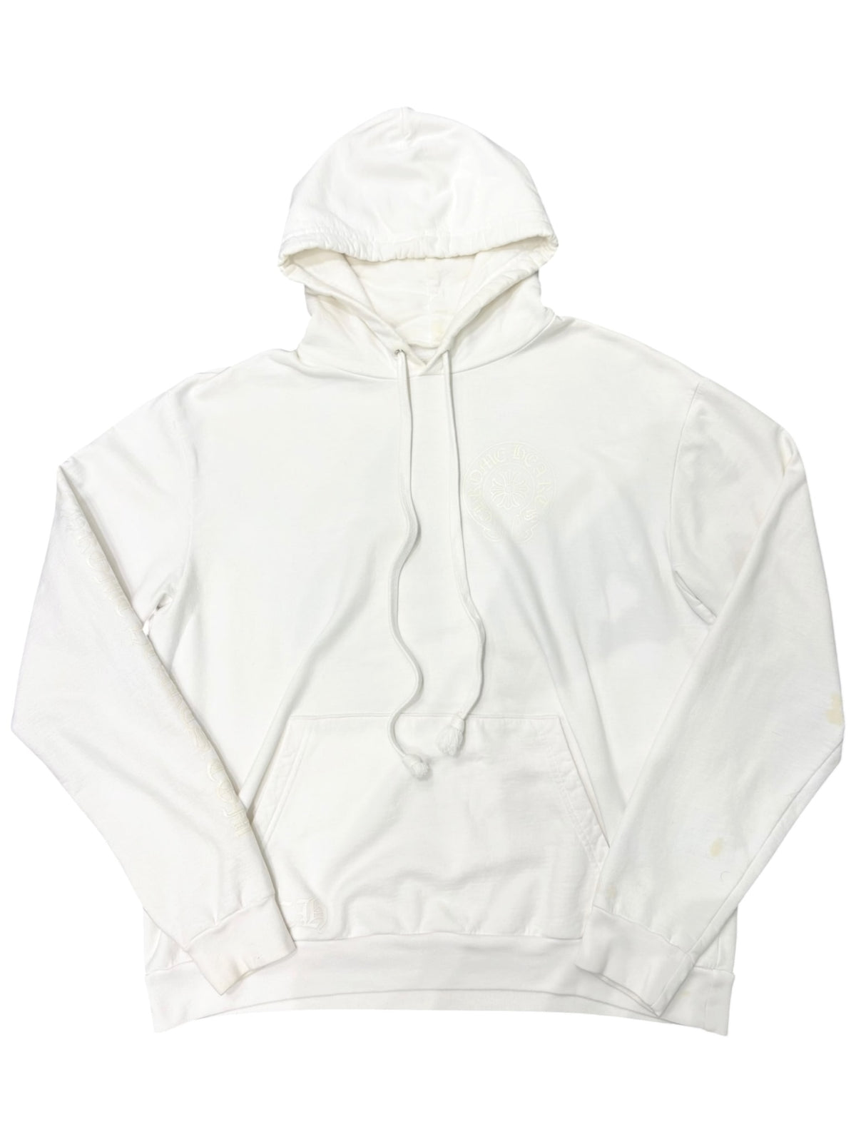 Chrome Hearts Horshoe Hoodie White on White