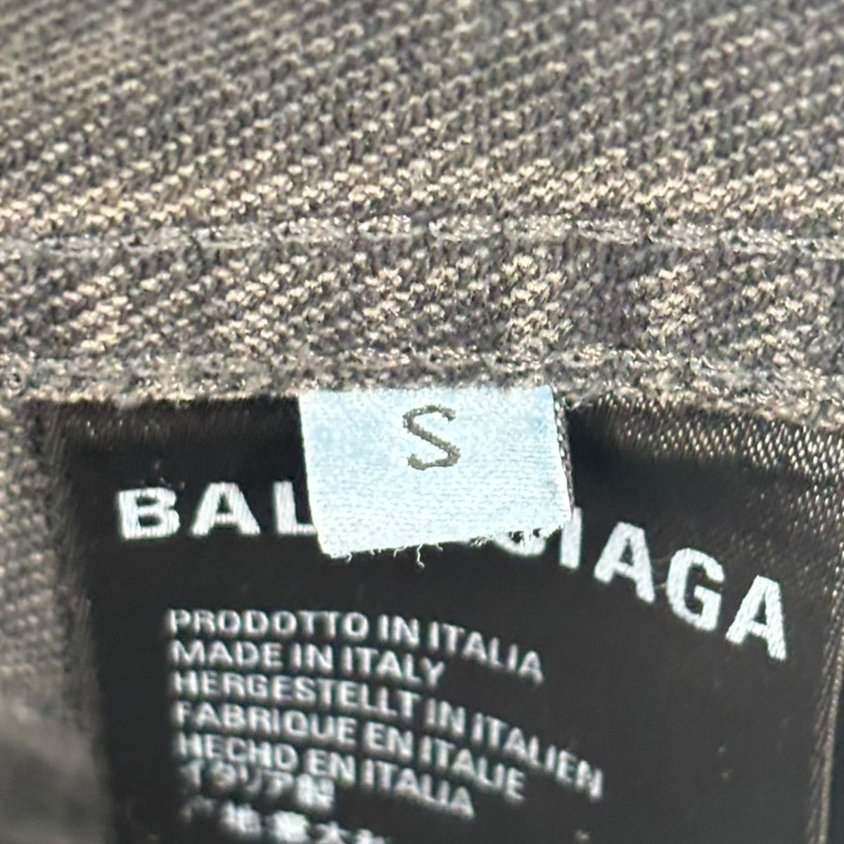 Balenciaga Spray Paint Logo Denim Jacket Black
