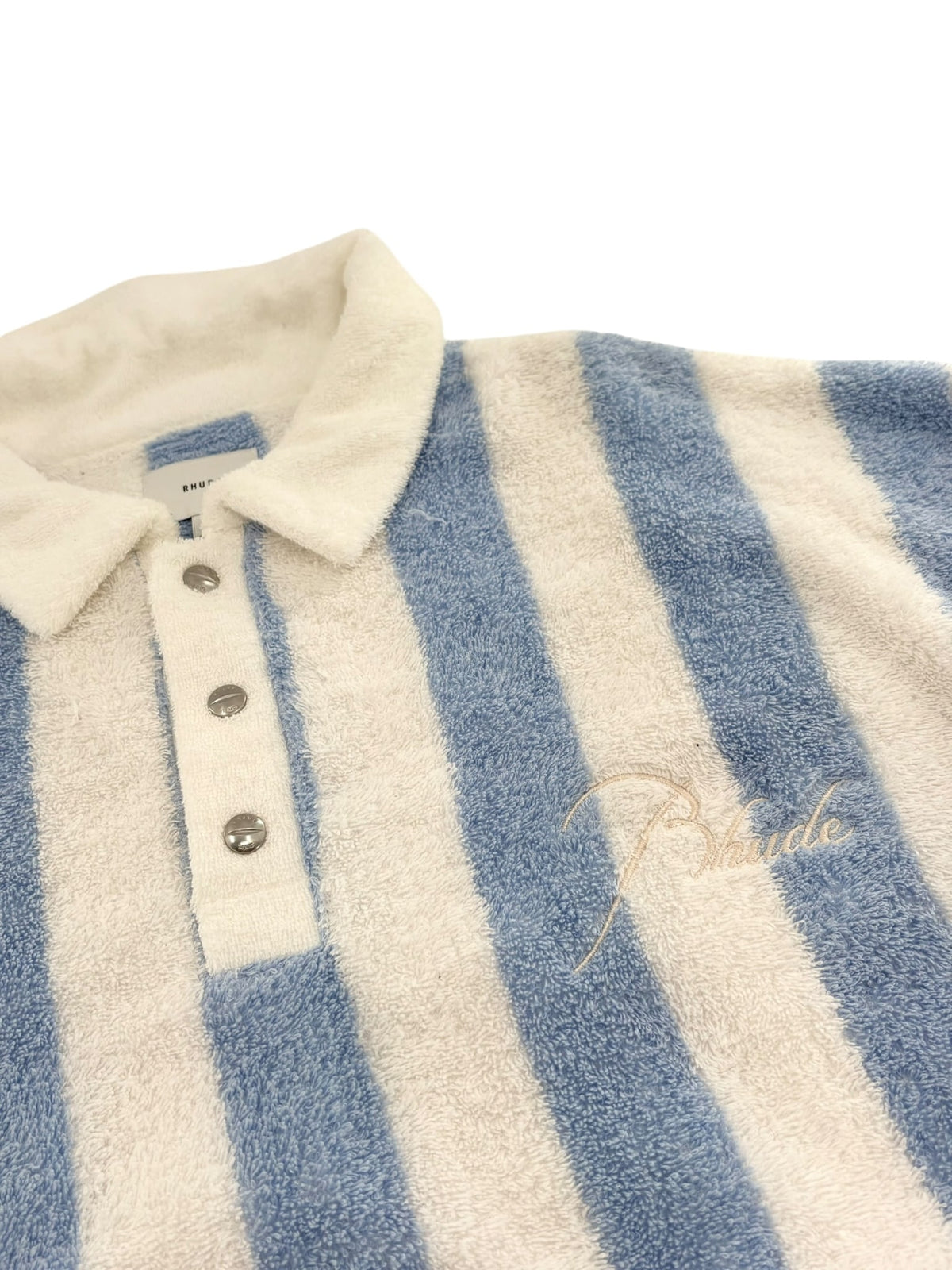Rhude Striped Terry Logo Longsleeve Shirt