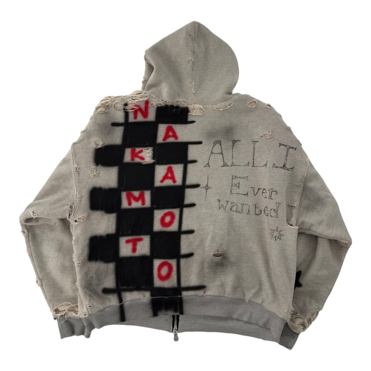 Satoshi Get What I Want Zip Up Heather Grey