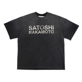 Satoshi Pearl Studded Logo Tee Black