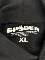 Sp5der OG Rhinestone Logo Hoodie Black