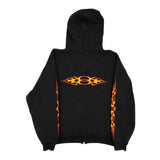 Balenciaga Burning Unity Zip-Up Hoodie Black