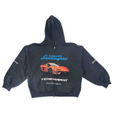 Balenciaga Automobil Lamborghini Zip-Up Small Fit Hoodie Faded