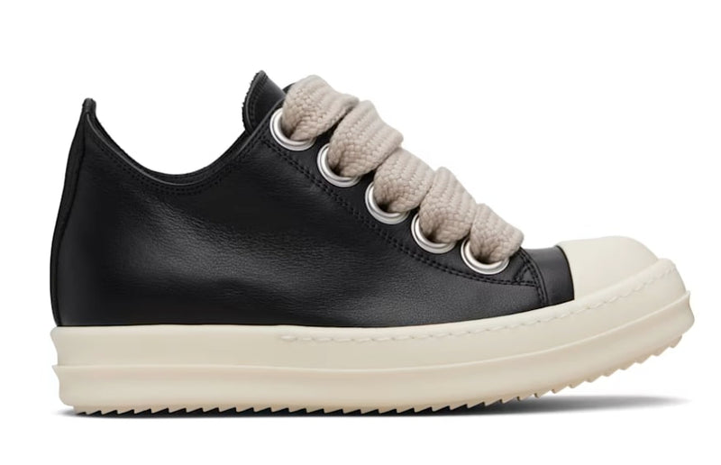 Rick Owens Black Temple Jumbolace Low Sneakers