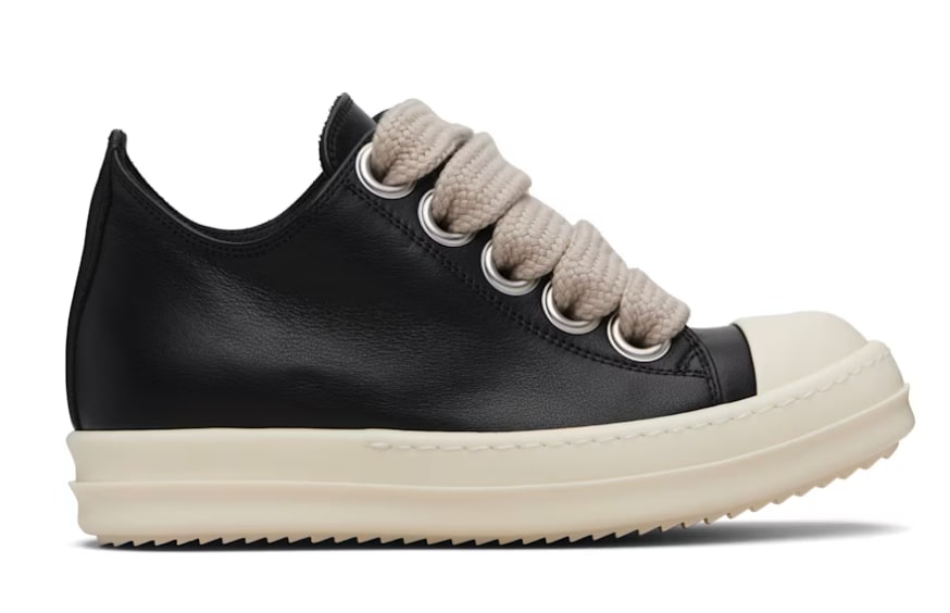Rick Owens Black Temple Jumbolace Low Sneakers