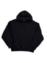 Supreme Satin Appliqué Hooded Sweatshirt Black