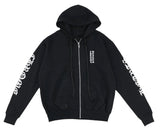 Chrome Hearts Vertical Letter Zip Hoodie Black