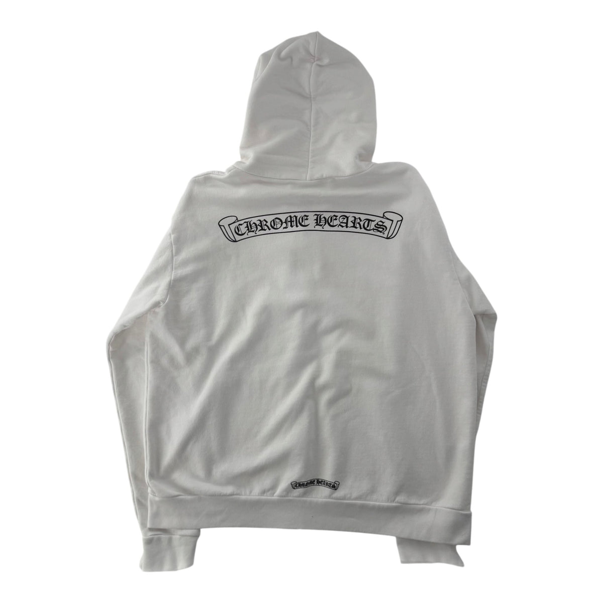 Chrome Hearts Scroll Logo Zip Up White