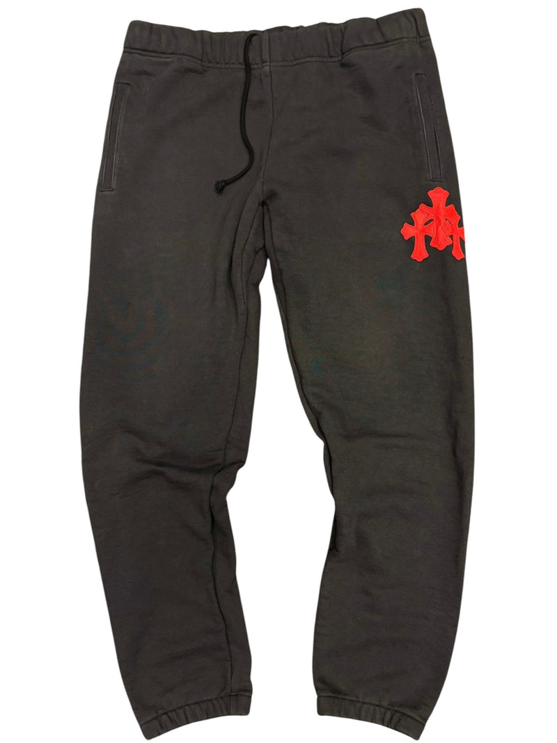 Chrome Hearts Paper Jam Triple Cross Patch Sweatpants Navy