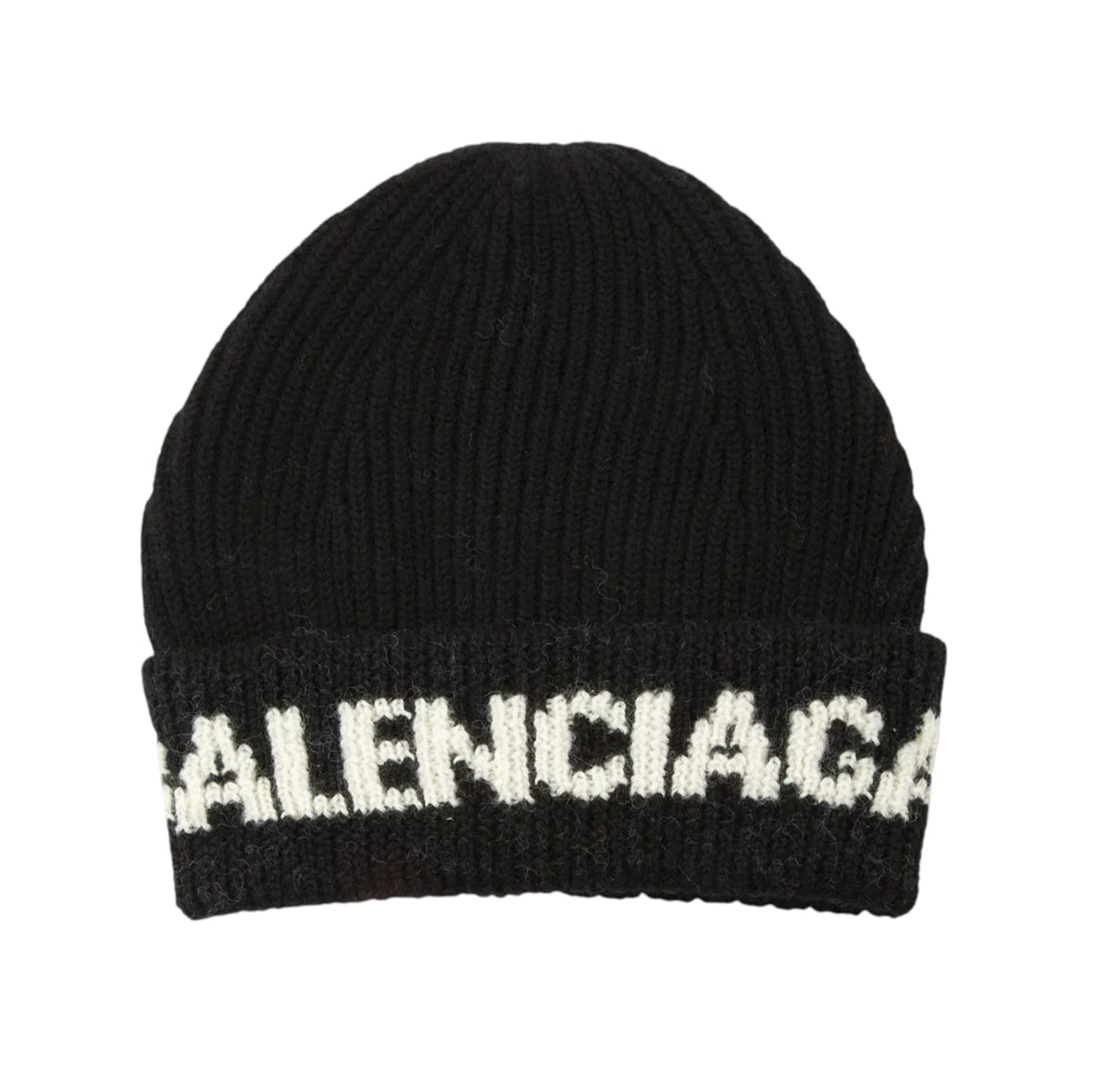 Balenciaga Logo Beanie Black