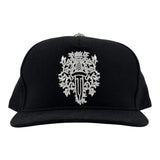 Chrome Hearts Dagger Denim Baseball Hat Black White