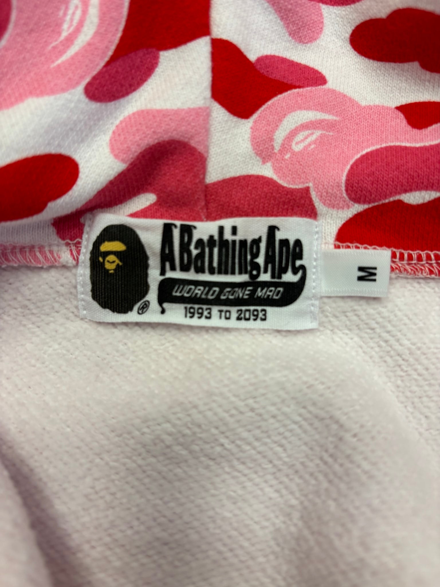 Bape ABC Camo Shark Hoodie Pink