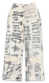 Vertabrae Grafitti Sweatpants Ivory