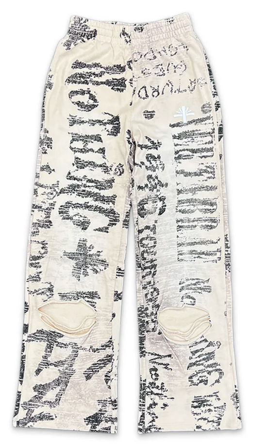 Vertabrae Grafitti Sweatpants Ivory