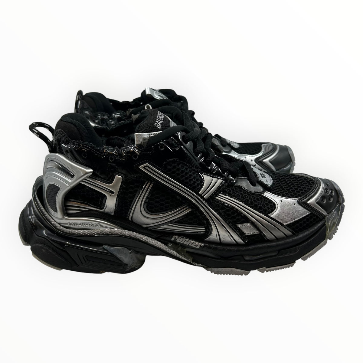 Balenciaga Runner Black Silver