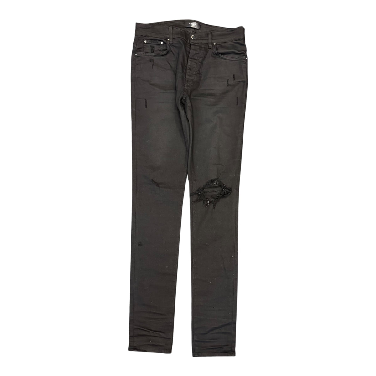 Amiri Broken Denim Jeans Black