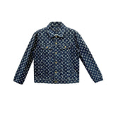 Louis Vuitton Old Flower Printed Denim Jacket Blue
