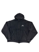 Balenciaga 3B Sports Icon Inside-Out Zip-Up Hoodie Black