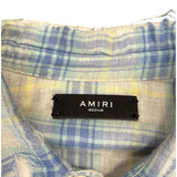 Amiri Flannel Blue Cream